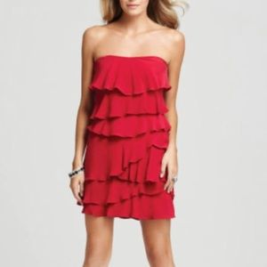 BCBGMaxazria Strapless Layered Dress